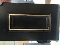 22 Carat Gold Leaf on Raise up Design Polyurethane Black Satin